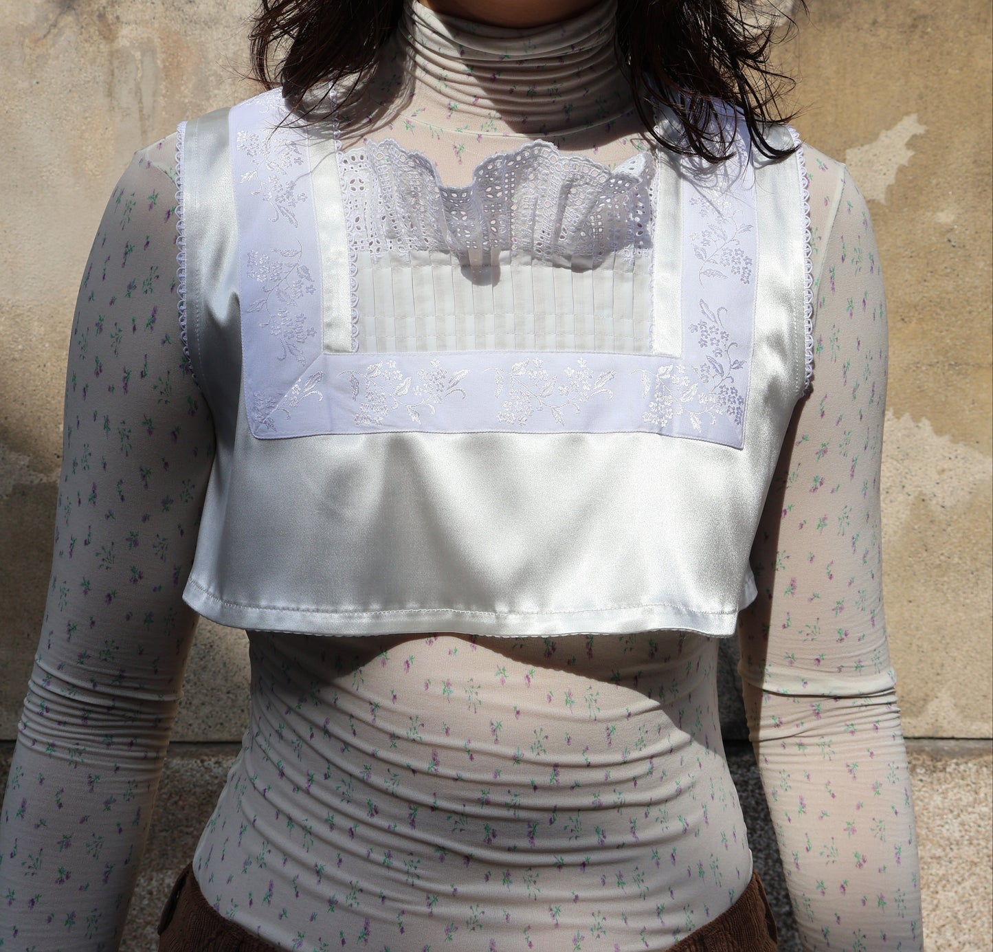 FUMIKA UCHIDA / STOKING JERSEY TURTLENECK BODYSUIT / FLORAL PURPLE