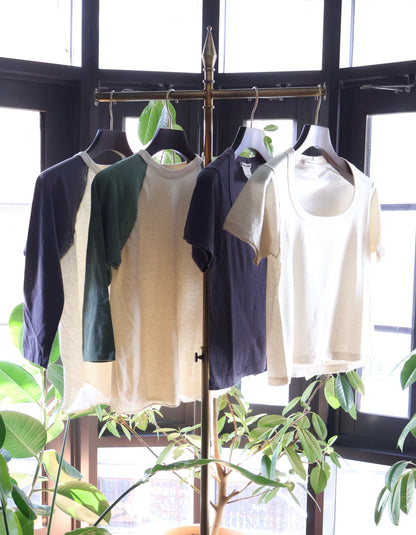 FUMIKA UCHIDA / TRAPEZOID NECK T-SHIRT / IVORY