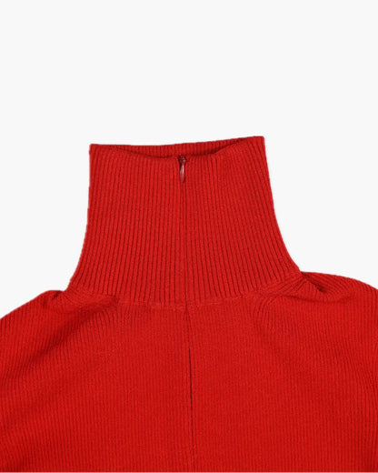 atelier SOVEN / RIBBED ZIPPED SHORT SLEEVE TOP / RED atelier SOVEN 601 | オンラインストア