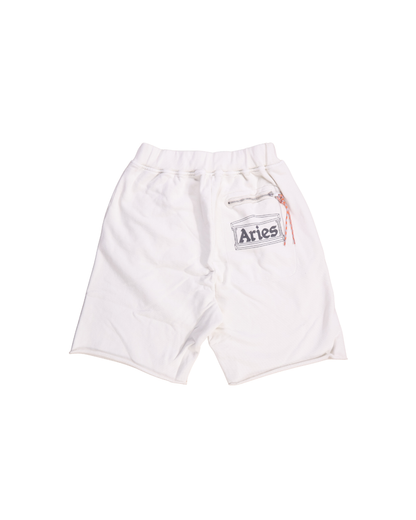 Aries / PREMIUM AGED TEMPLE SWEATSHORTS / OFFWHITE