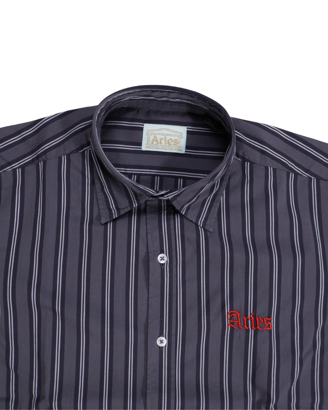 Aries / GRUNGE STRIPE LS SHIRT / GREY