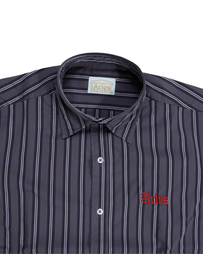 Aries / GRUNGE STRIPE LS SHIRT / GREY
