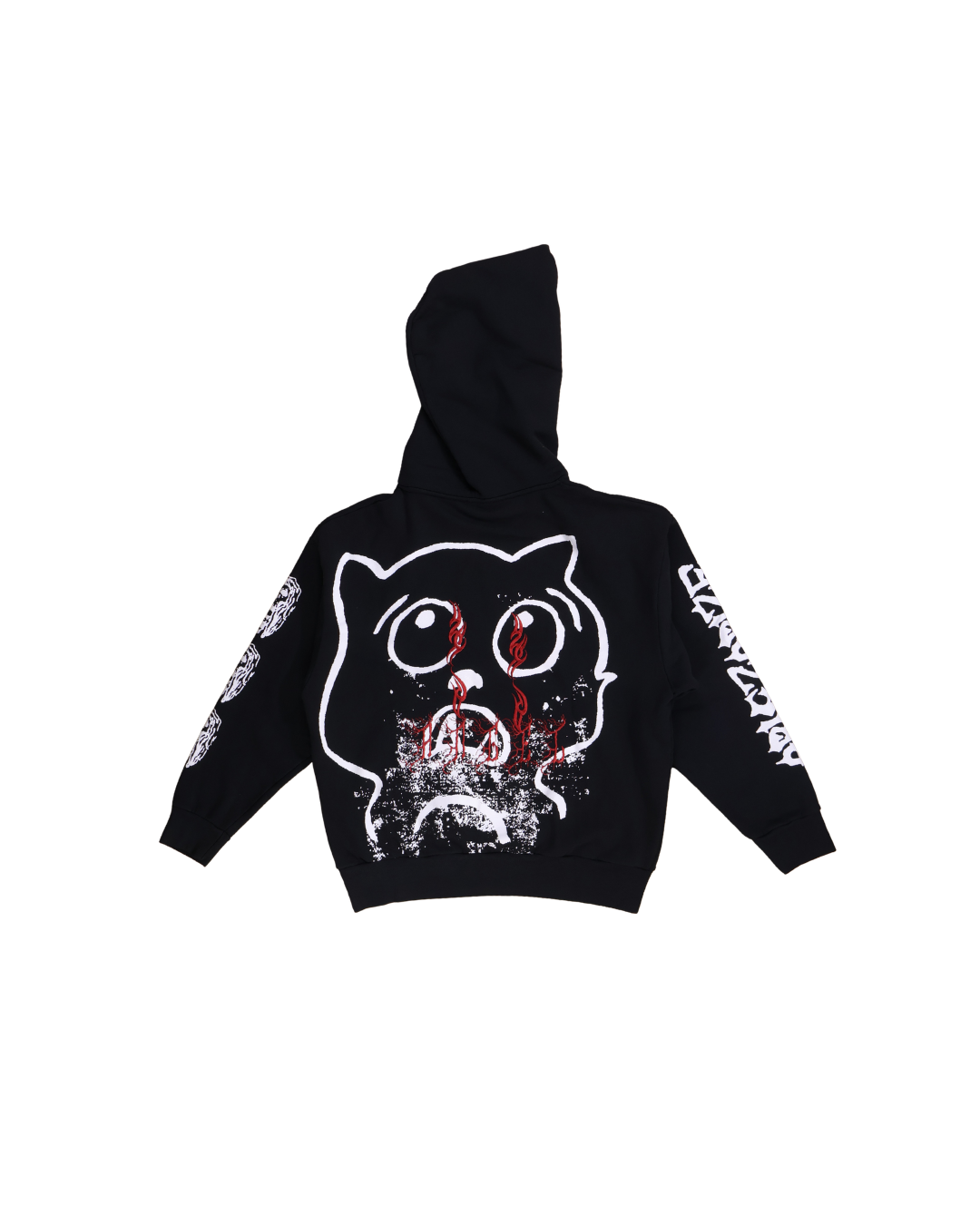 Aries / MEOW EMBROIDERED HOODIE / BLACK