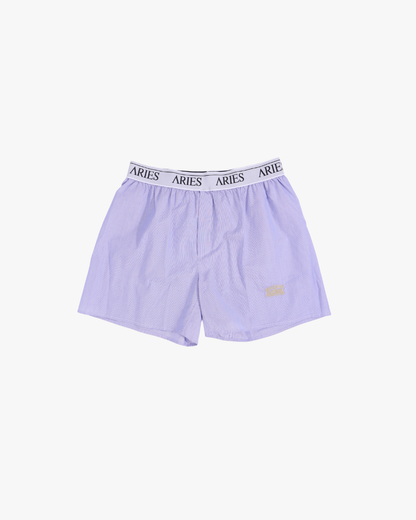 Aries / Stripe Poplin Classic Boxer Shorts / Blue
