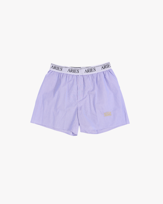 Aries / Stripe Poplin Classic Boxer Shorts / Blue