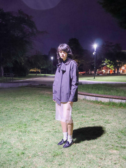 Commission / BANKER SHIRT / BLACK PLAID Commission - 601 | 京都ウィメンズセレクトショップ