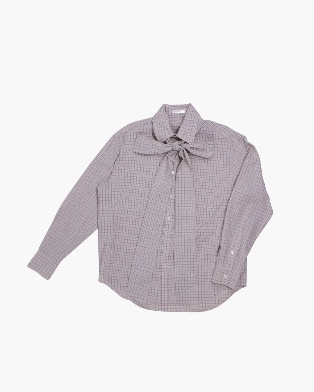 Commission / BANKER SHIRT / BEIGE PLAID Commission - 601 | 京都ウィメンズセレクトショップ