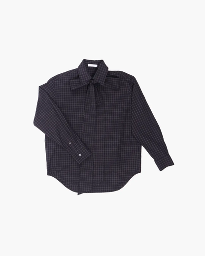 Commission / BANKER SHIRT / BLACK PLAID Commission - 601 | 京都ウィメンズセレクトショップ