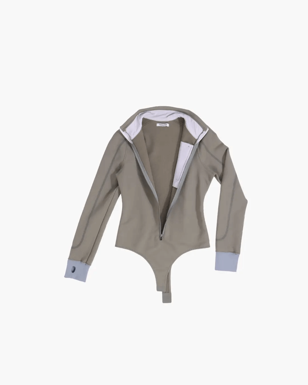 FUMIKA UCHIDA / FRENCH TERRY HALF-ZIP BODYSUIT / SAGE - 601 | 京都ウィメンズセレクトショップ