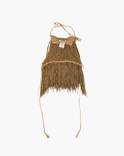 FUMIKA UCHIDA / FRINGE HALTER TOP / GRASS - 601 | 京都 FUMIKA UCHIDA / FRINGE HALTER TOP / GRASS - 601 | 京都