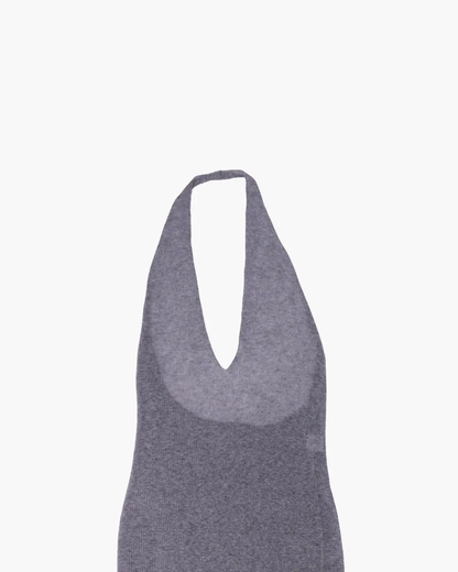 FUMIKA UCHIDA / GAUZE HALTER-NECK LONG DRESS / LIGHT GREY FUMIKA UCHIDA - 601 | 京都ウィメンズセレクトショップ