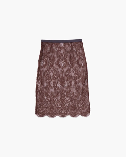 FUMIKA UCHIDA / LEAVER LACE SKIRT / BROWN – 601 | 京都ウィメンズ FUMIKA UCHIDA / LEAVER LACE SKIRT / BROWN – 601 | 京都ウィメンズ
