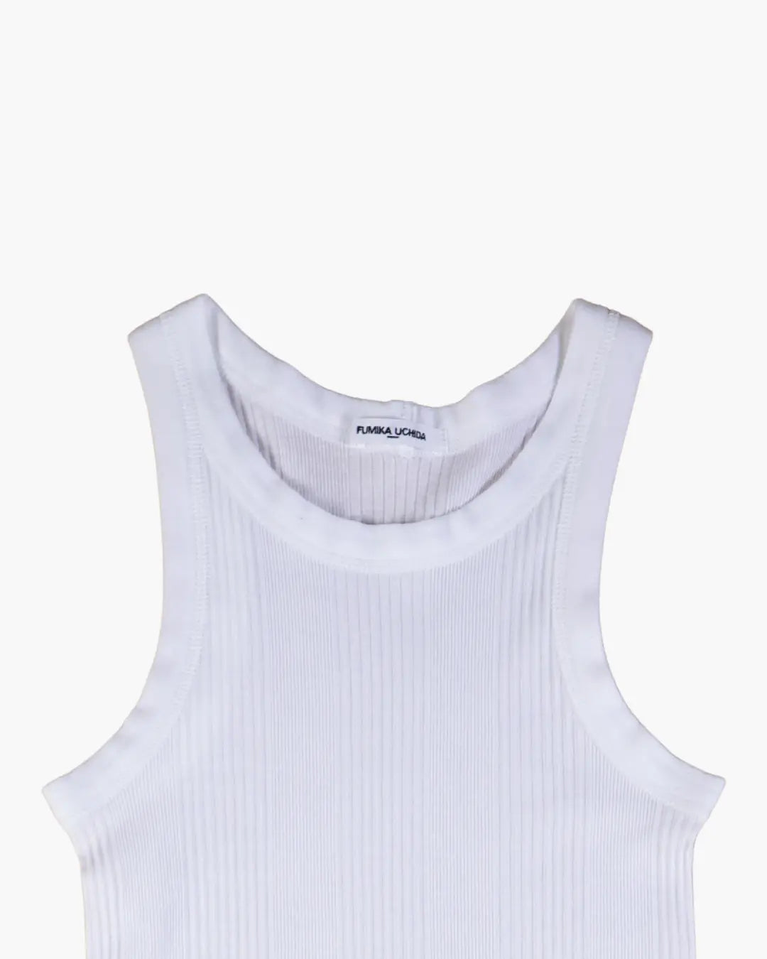 トップス FUMI FUMIKA UCHIDA / NEEDLE DRAWING GARTER TANKTOP / WHITE - 601