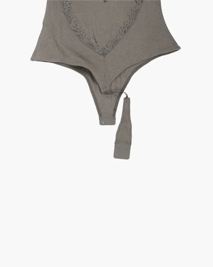 FUMIKA UCHIDA / RIB HALTE-NECK BODYSUIT / SAGE - 601 | 京都ウィメンズセレクトショップ