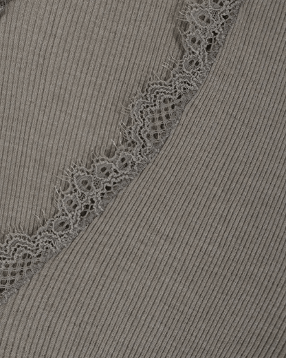 FUMIKA UCHIDA / RIB HALTE-NECK BODYSUIT / SAGE - 601 | 京都ウィメンズセレクトショップ