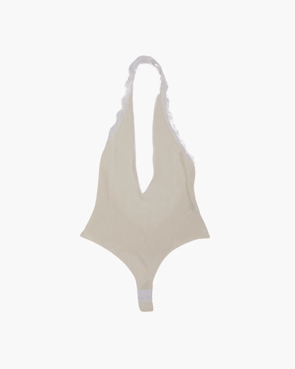 FUMIKA UCHIDA / RIB HALTE-NECK BODYSUIT / KINARI - 601 | 京都ウィメンズセレクトショップ