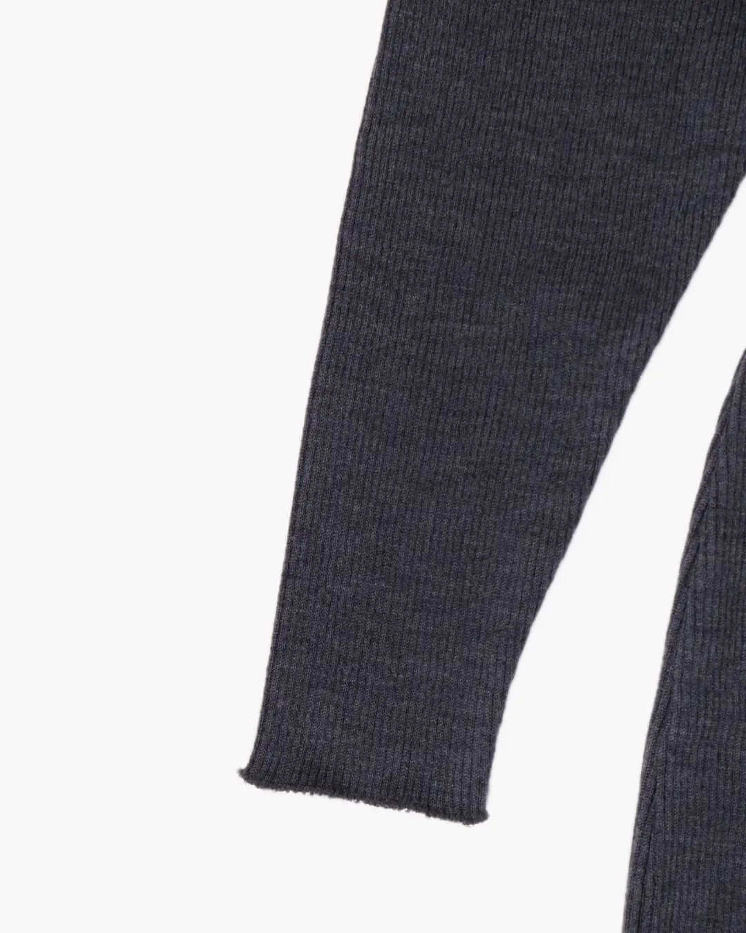 FUMIKA UCHIDA / RIB STITCH U-NECK UNDERWEAR / TOP CHARCOAL - 601 | 京都ウィメンズセレクトショップ