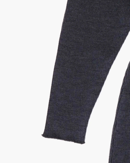 FUMIKA UCHIDA / RIB STITCH U-NECK UNDERWEAR / TOP CHARCOAL - 601 | 京都ウィメンズセレクトショップ