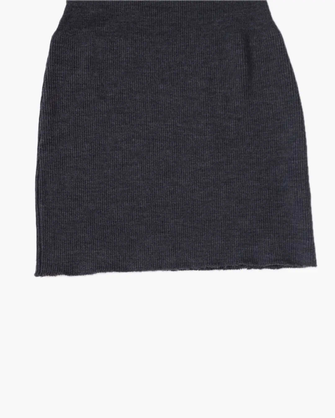 FUMIKA UCHIDA / RIB STITCH U-NECK UNDERWEAR / TOP CHARCOAL - 601 | 京都ウィメンズセレクトショップ