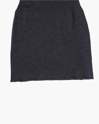 FUMIKA UCHIDA / RIB STITCH U-NECK UNDERWEAR / TOP CHARCOAL - 601 | 京都ウィメンズセレクトショップ