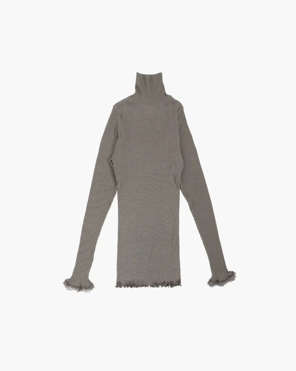 FUMIKA UCHIDA / RIB TTL-NECK SLEEVE UNDERWEAR / SAGE - 601 | 京都ウィメンズセレクトショップ