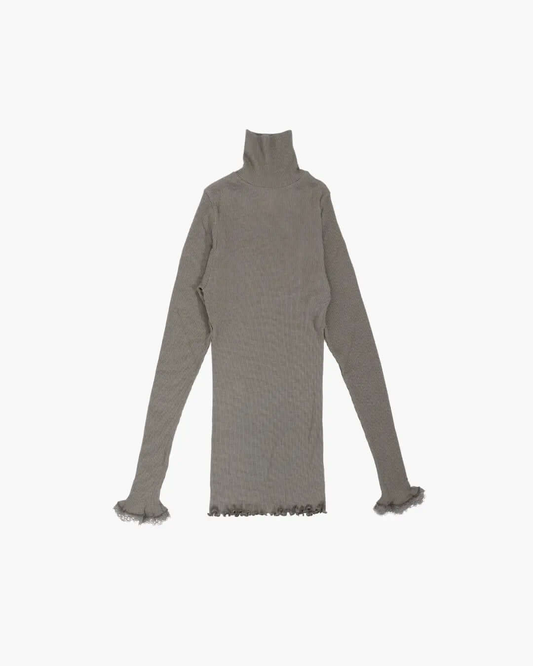 FUMIKA UCHIDA / RIB TTL-NECK SLEEVE UNDERWEAR / SAGE - 601 | 京都ウィメンズセレクトショップ