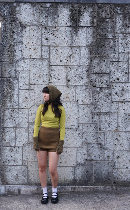 FUMIKA UCHIDA / SHETLAND RIB STITCH BLOOMERS / TOP KHAKI FUMIKA UCHIDA - 601 | 京都ウィメンズセレクトショップ