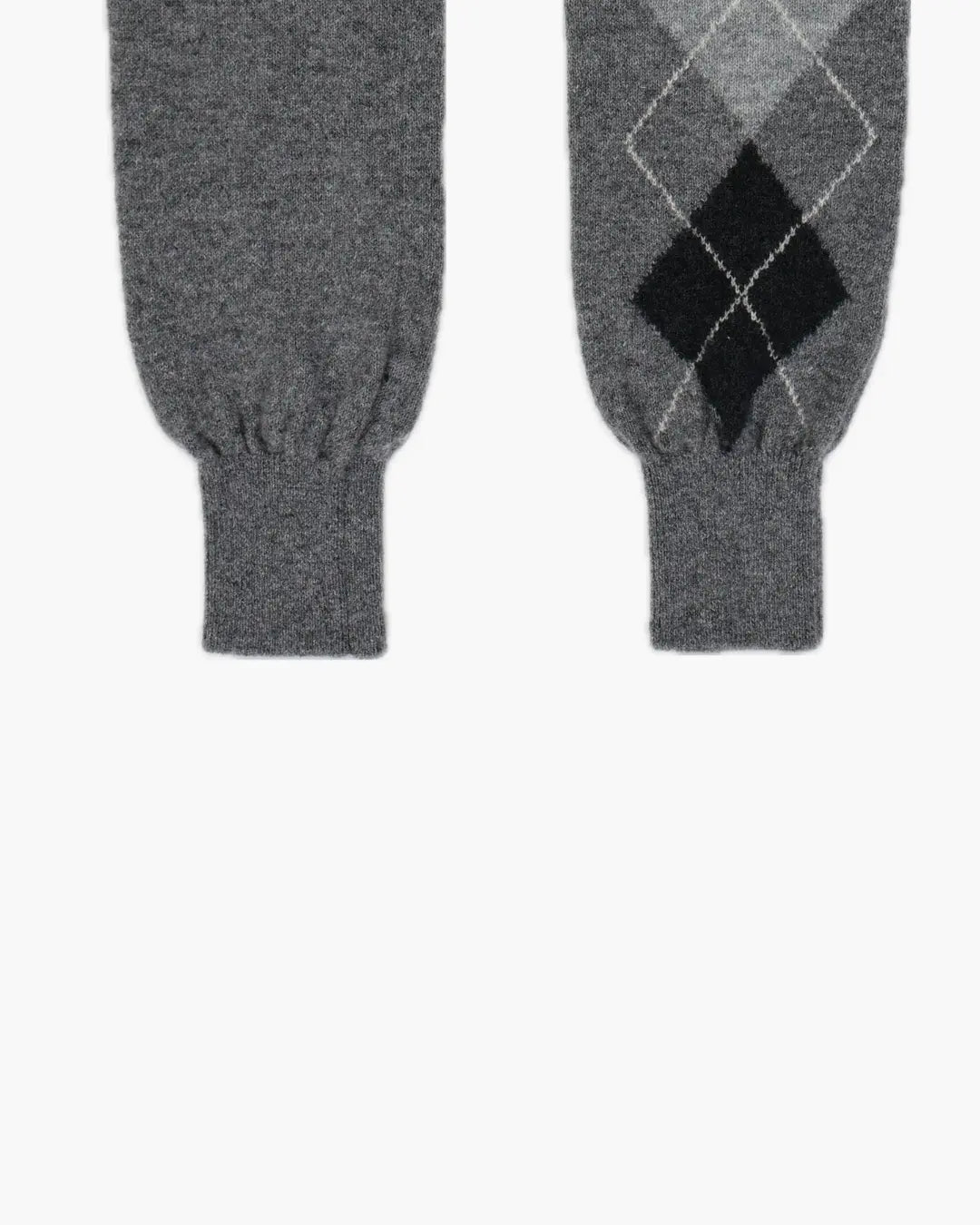 FUMIKA_UCHIDA / CASHMERE ARGYLE KNITTED WARMERS / GREY FUMIKA_UCHIDA 601 | オンラインストア