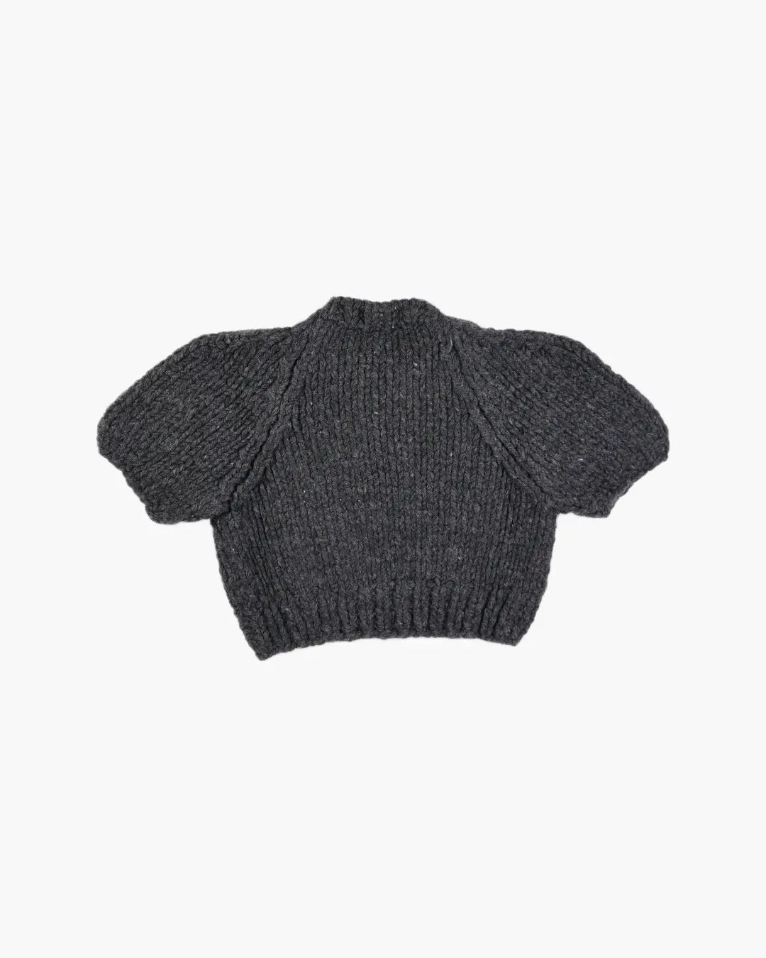 FUMIKA_UCHIDA / HAND KNITTED SHORT SLEEVE SWEATER / CHARCOAL FUMIKA_UCHIDA 601 | オンラインストア