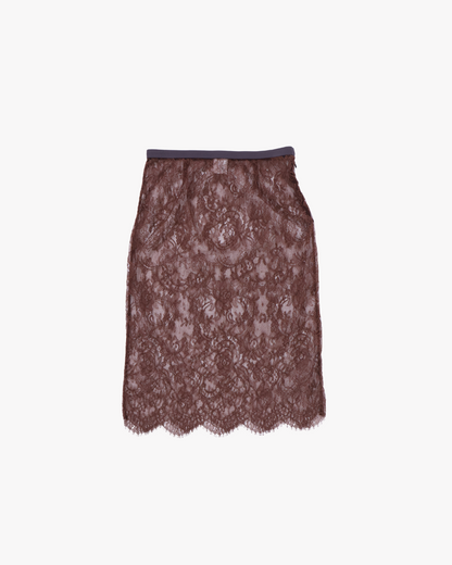FUMIKA UCHIDA / LEAVER LACE SKIRT / BROWN FUMIKA UCHIDA 601 | オンラインストア