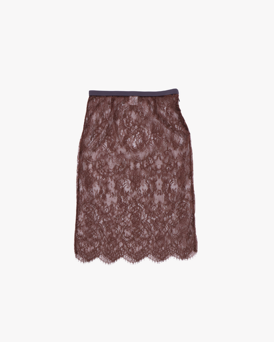 FUMIKA UCHIDA / LEAVER LACE SKIRT / BROWN FUMIKA UCHIDA 601 | オンラインストア