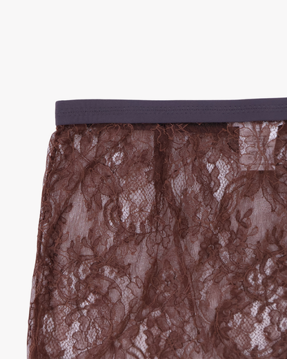 FUMIKA UCHIDA / LEAVER LACE SKIRT / BROWN FUMIKA UCHIDA 601 | オンラインストア