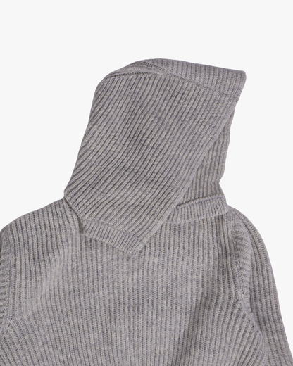 FUMIKA UCHIDA / SHETLAND RIB STITCH HOODED PULLOVER / TOP GREY FUMIKA UCHIDA - 601 | 京都ウィメンズセレクトショップ