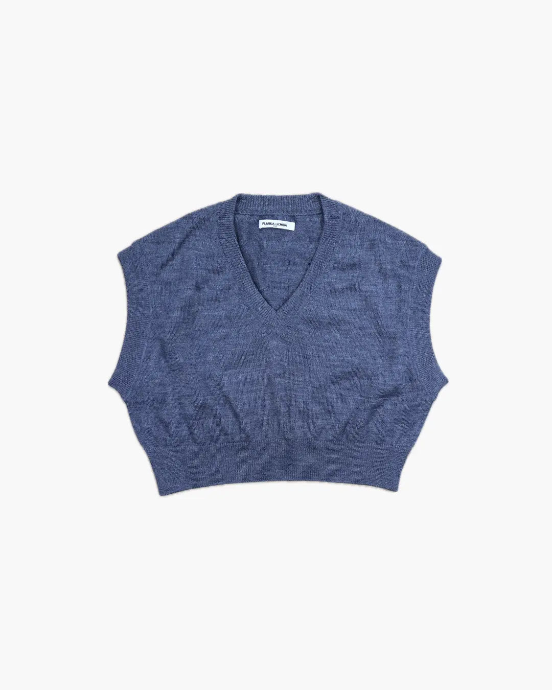 FUMIKA UCHIDA / KNITTED V-NECK VEST / CHARCOAL GREY – 601 | 京都