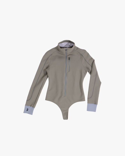 FUMIKA UCHIDA / FRENCH TERRY HALF-ZIP BODYSUIT / SAGE FUMIKA UCHIDA - 601 | 京都ウィメンズセレクトショップ