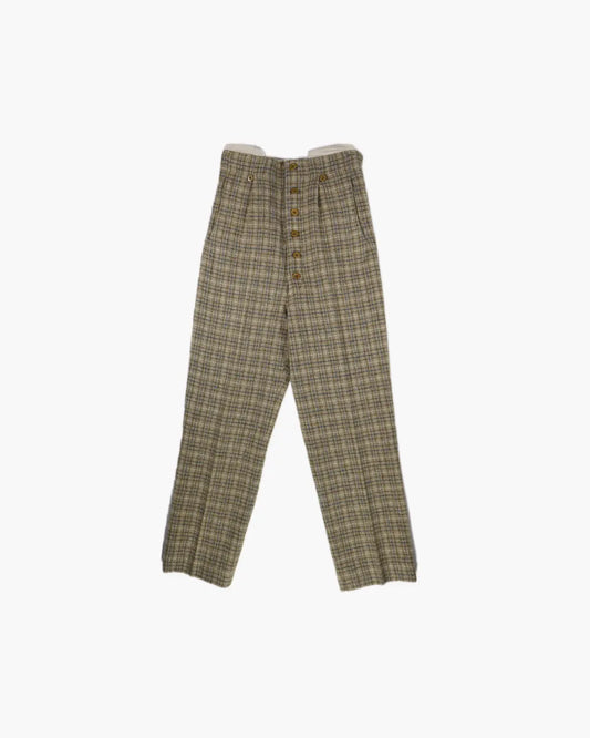 FUMIKA_UCHIDA / PLAID TWEED HIGH-WAIST SLACKS / PLAID BEIGE FUMIKA_UCHIDA 601 | オンラインストア