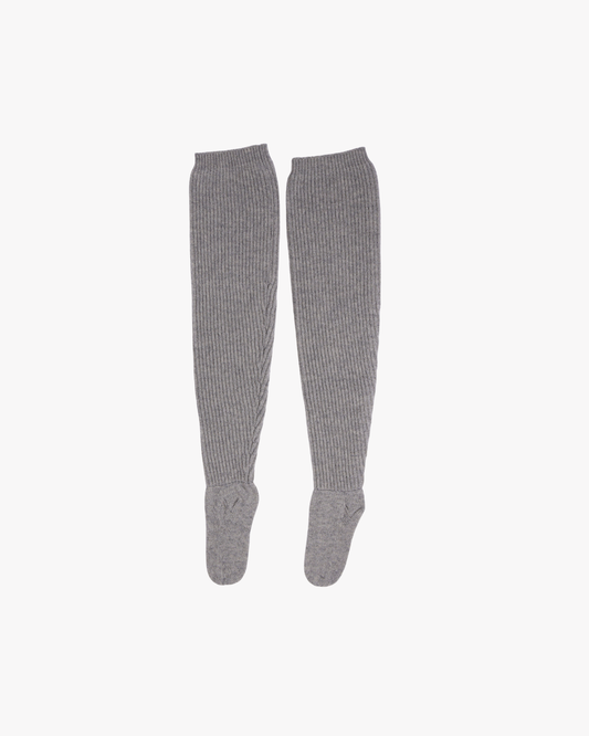 FUMIKA UCHIDA / SHETLAND RIB STITCH TIGHT-HIGH SOCKS / TOP GREY FUMIKA UCHIDA - 601 | 京都ウィメンズセレクトショップ