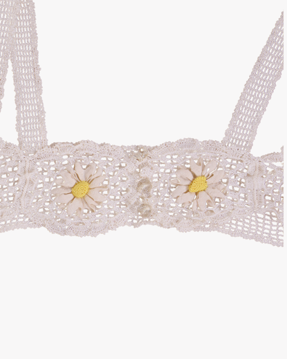 FUMIKA UCHIDA / HAND CROCHET BRA / OFFWHITE