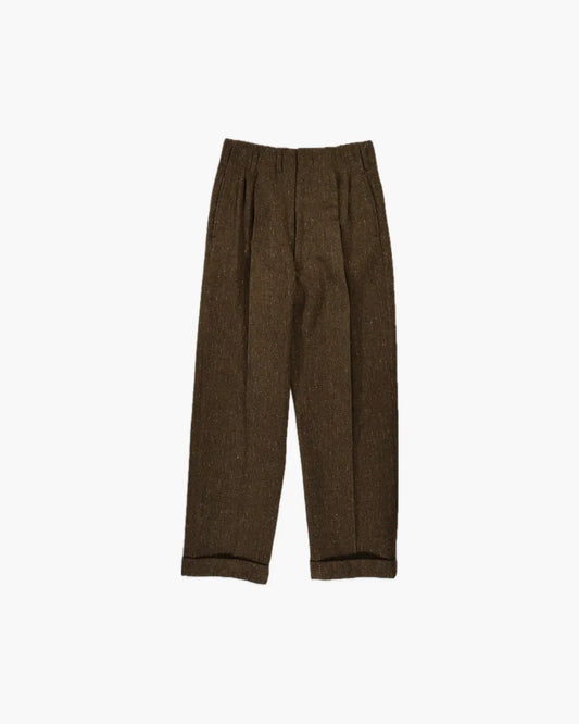 FUMIKA_UCHIDA / SPLASHED PATTERN WIDE TAPERED PANTS / BROWN FUMIKA_UCHIDA 601 | オンラインストア