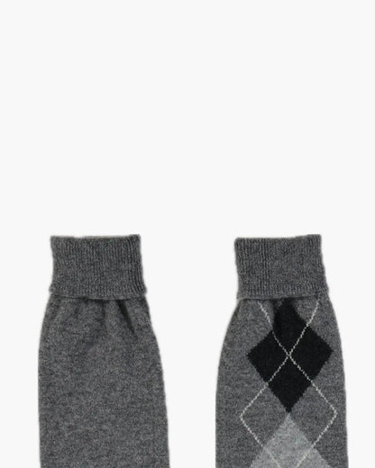 FUMIKA_UCHIDA / CASHMERE ARGYLE KNITTED WARMERS / GREY FUMIKA_UCHIDA 601 | オンラインストア