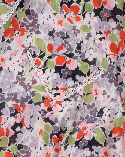 FUMIKA UCHIDA / FLORAL VOILE SHORT SLEEVE SHIRT / FLORAL