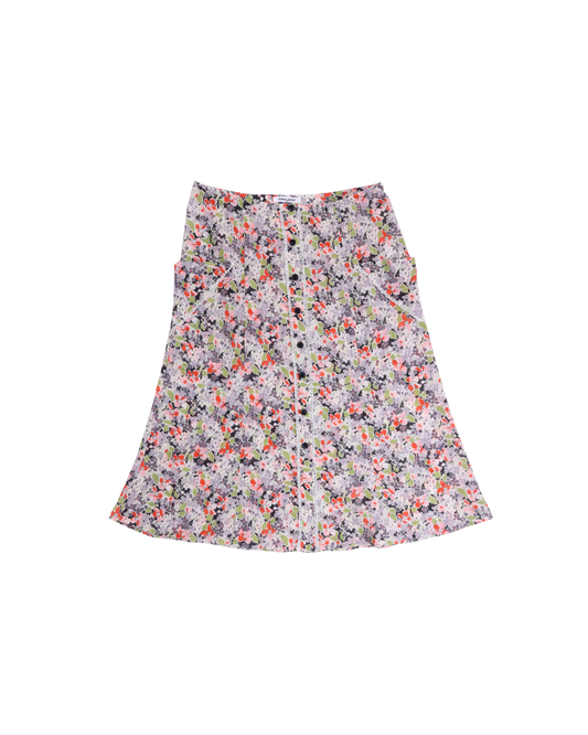 FUMIKA UCHIDA / FLORAL VOILE BUTTON DOWN MIDI SKIRT / FLORAL