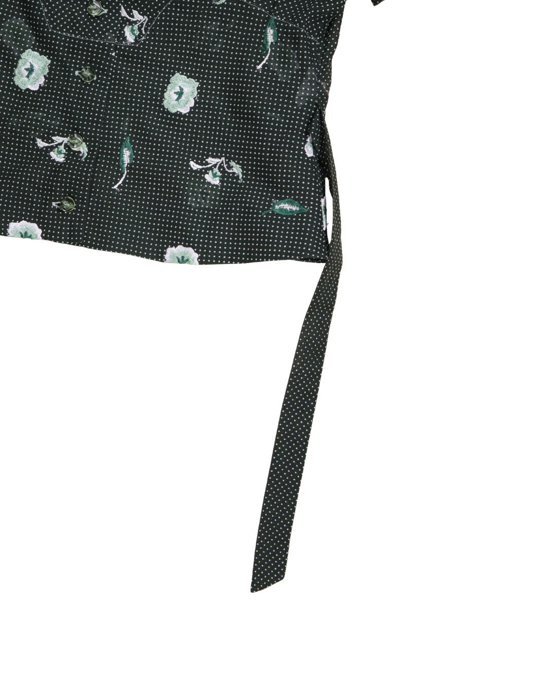 FUMIKA UCHIDA / ALLOVER EMB.SHORT SLEEVE SHIRT / BOTTLE GREEN