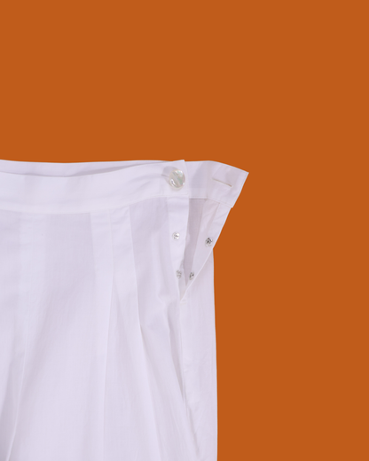 FUMIKA UCHIDA / LAWN TIERED PANTS / OFFWHITE