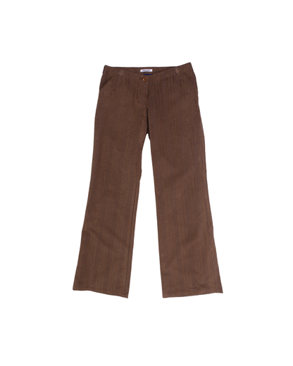 FUMIKA UCHIDA / CORD LOW-WAIST TROUSERS / FADE BROWN