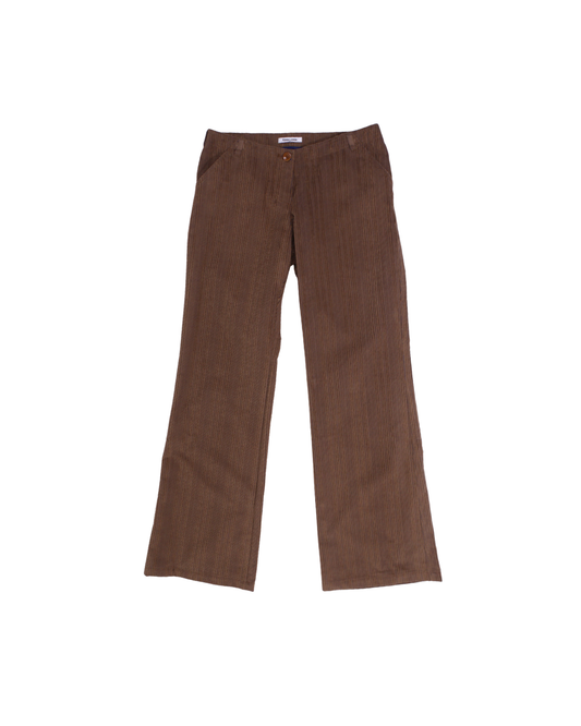 FUMIKA UCHIDA / CORD LOW-WAIST TROUSERS / FADE BROWN