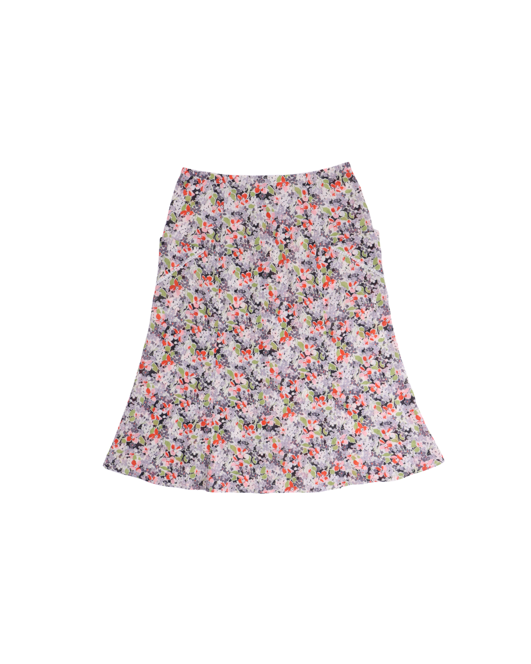 FUMIKA UCHIDA / FLORAL VOILE BUTTON DOWN MIDI SKIRT / FLORAL