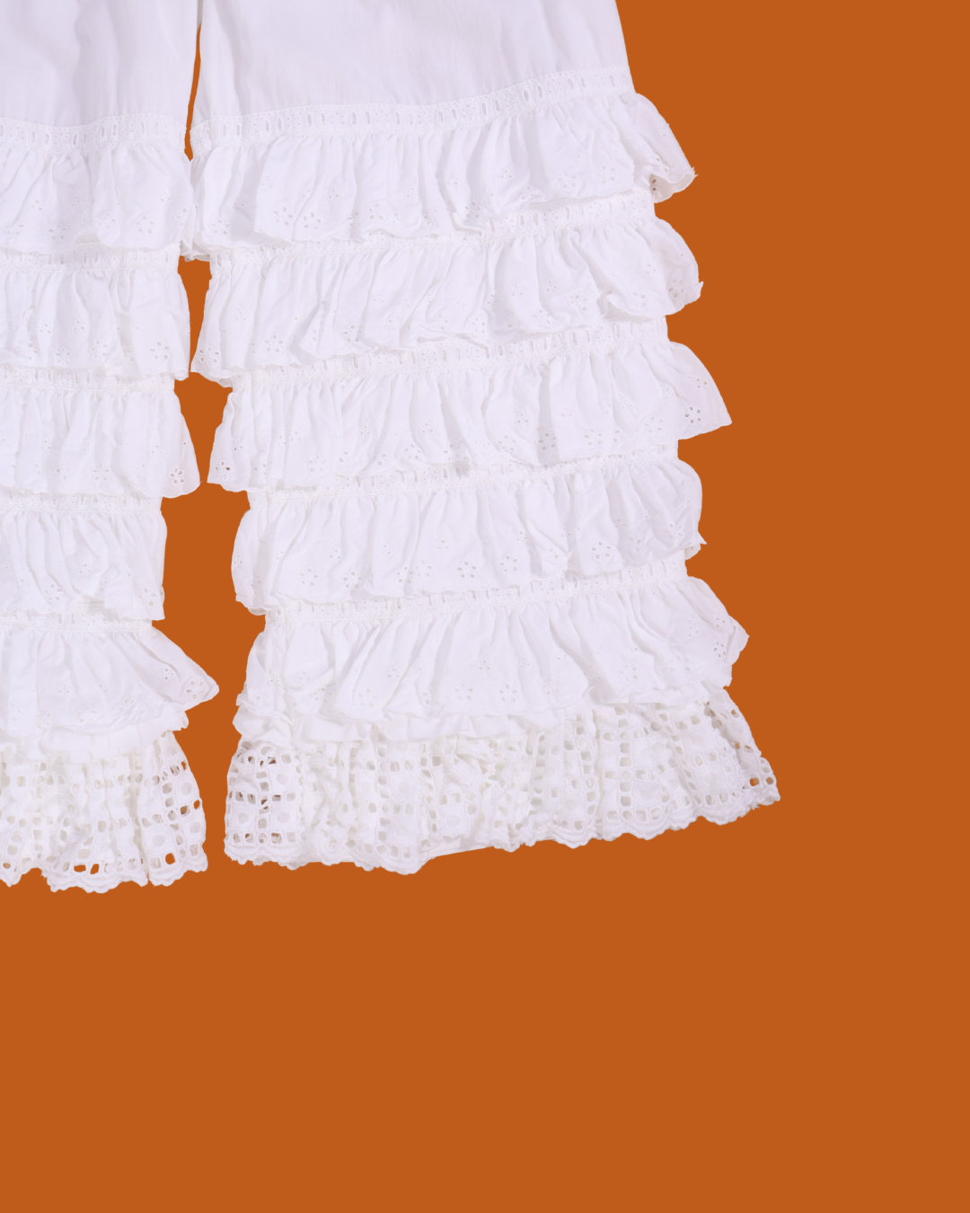 FUMIKA UCHIDA / LAWN TIERED PANTS / OFFWHITE