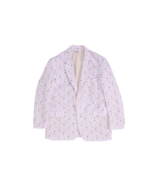 FUMIKA UCHIDA / SEERSUCKER NOTCHED LAPEL SINGLE JACKET / POWDER PINK