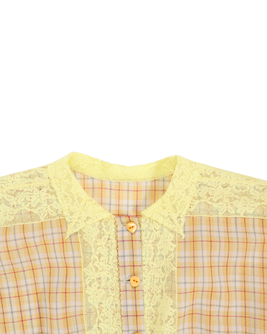 FUMIKA UCHIDA / PLAID VOILE SLEEVELESS SHIRT / YELLOW